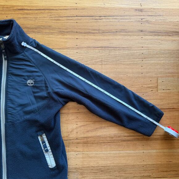 Timberland Boys Navy Blue Full Zip Mockneck Fleece Jacket Size 6 School Outdoor - Picture 6 of 12